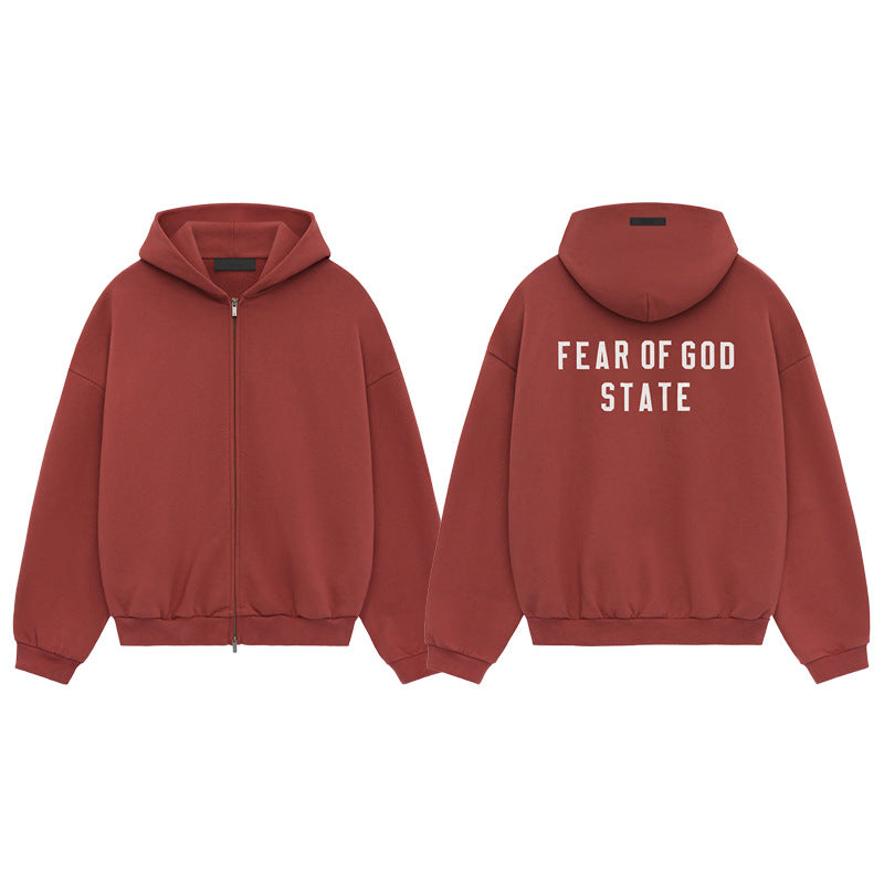 FOG ESSENTIALS 'Fear Of God State' Zip-Up Jacket