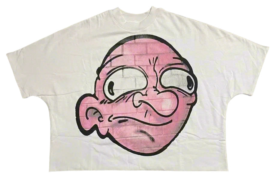 White Cropped Graphic T-shirt