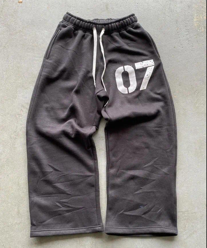Baggy Washed Number Sweats