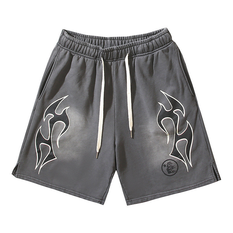 Hell Star Flame Shorts 'Grey'