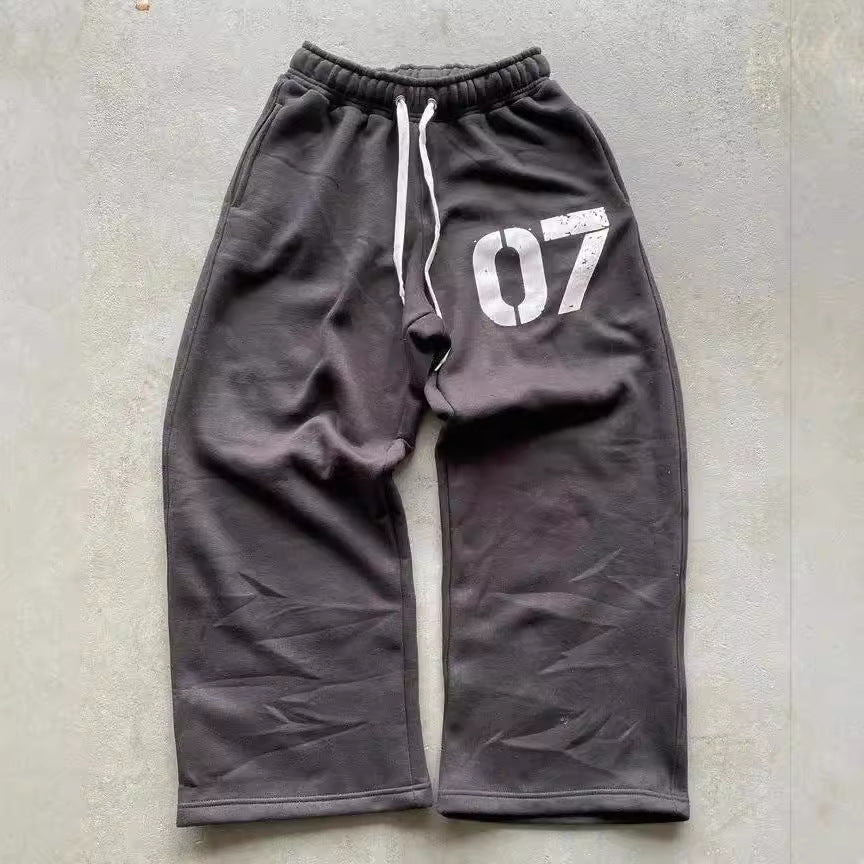 Baggy Washed Number Sweats